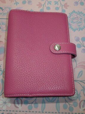 Coach Pink Leather Planner - Pocket Size *RARE*